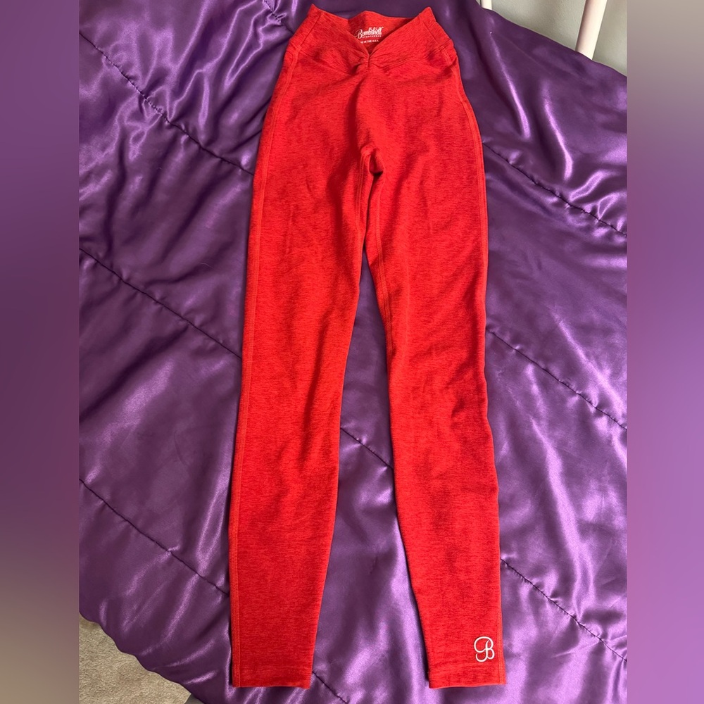 Bombshell Sportswear Red Leggings Size XXS